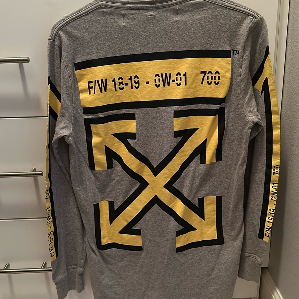 Off-White Acrylic Logo Longsleeve Tee